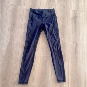 lululemon athletica navy fast and free leggings size 4